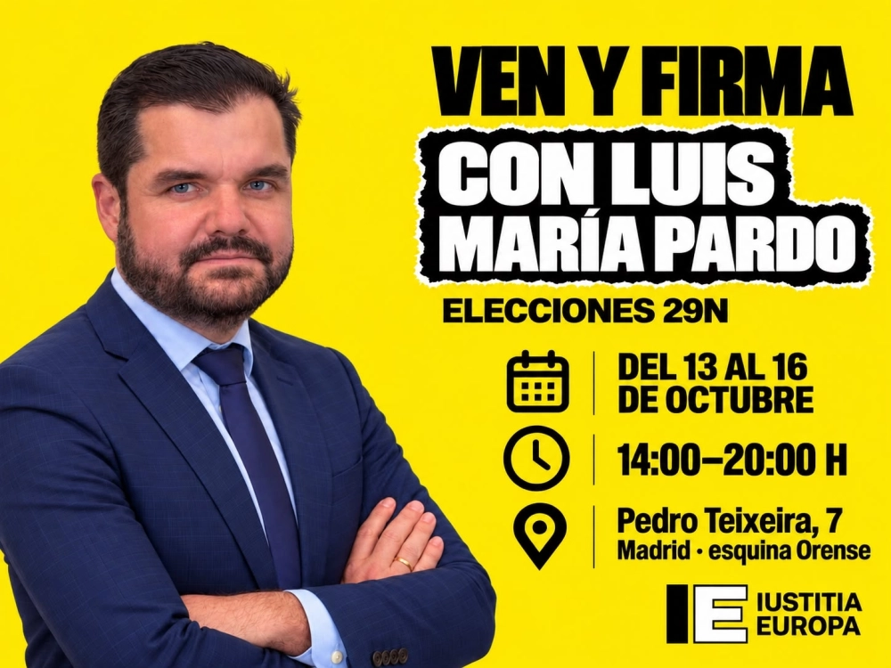 AVALA LA CANDIDATURA DE IUSTITIA CON LUIS MARIA PARDO EN MADRID