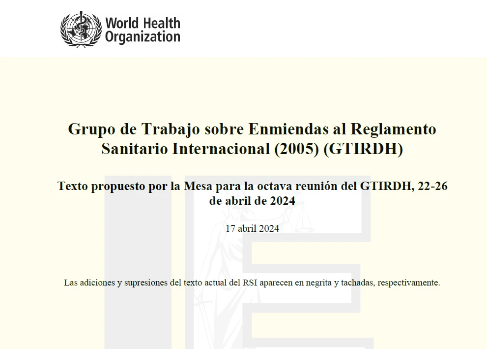 EXCLUSIVA IUSTITIA EUROPA-REGLAMENTO SANITARIO INTERNACIONAL