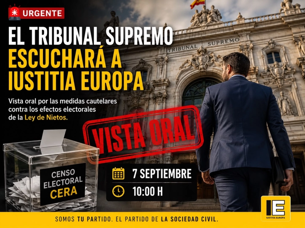 IUSTITIA EUROPA PUEDE DETENER LA LEY DE NIETOS Y SUS EFECTOS ELECTORALES