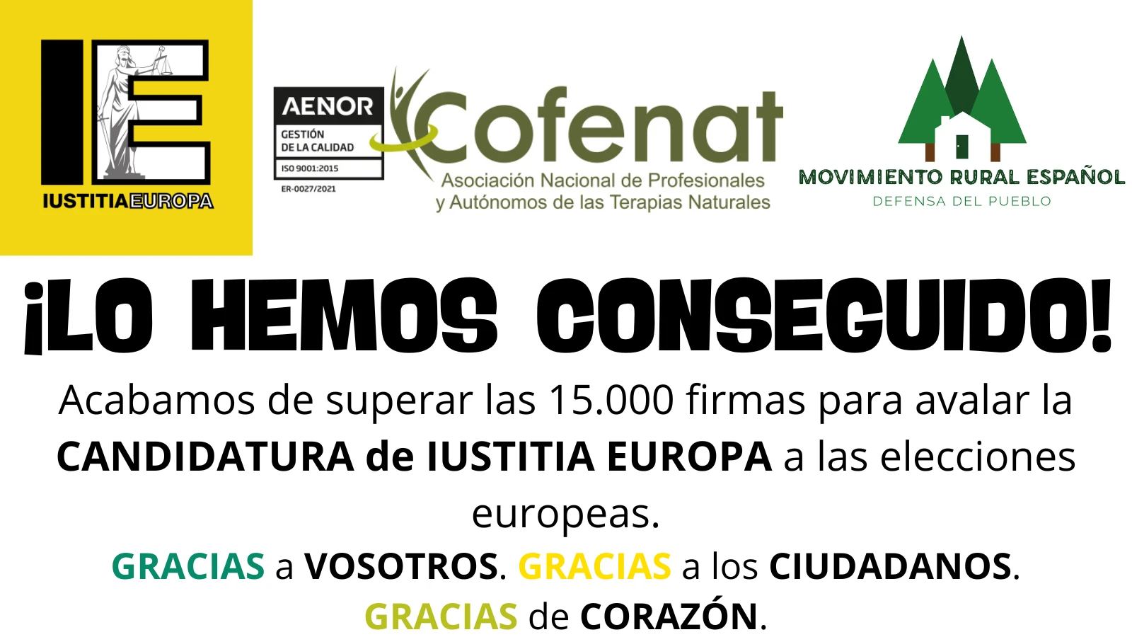 ¡LO HEMOS CONSEGUIDO!