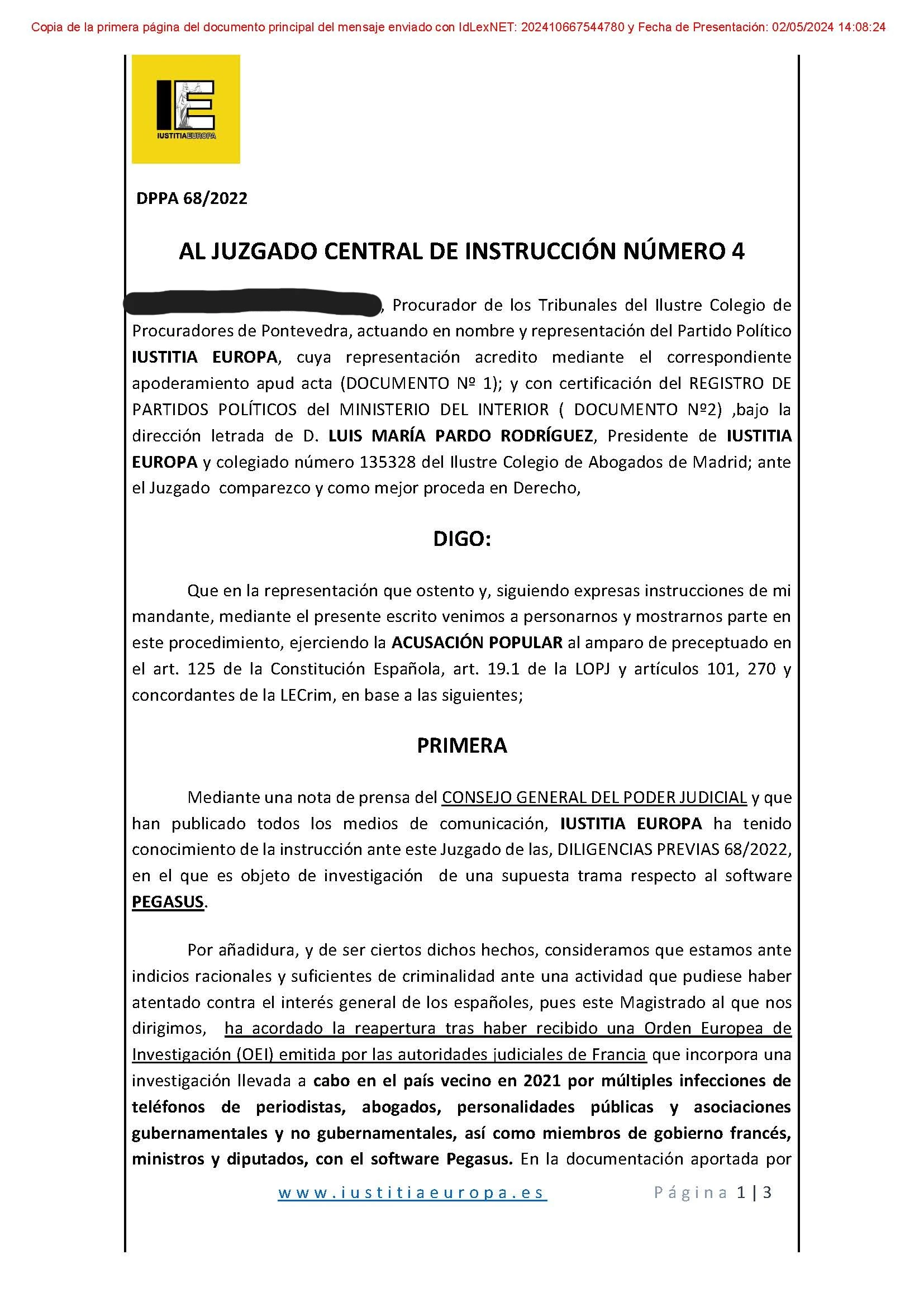 PERSONACIÓN PEGASUS & BEGOÑA GOMEZ